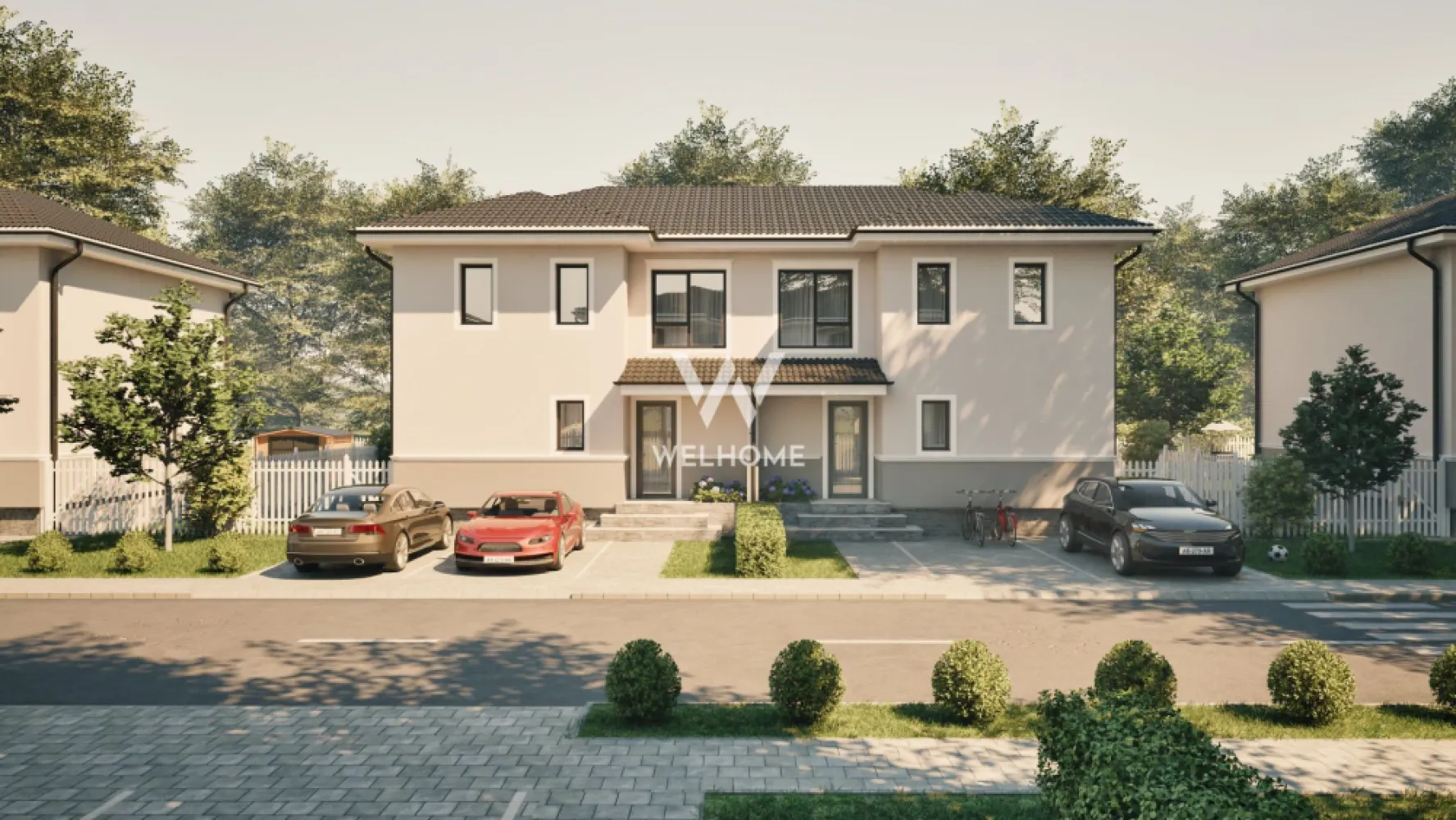 Casa tip duplex - 300 mp teren - Sura Mica - Situat într-un ansamblul rezidențial nou cu 100 de case, tip duplex si individuale, la doar câteva minute de Sibiu, acest duplex poate deveni acasă pentru tine.

- Suprafata utila: 102 mp
- Suprafata teren: 300 mp, curte libera: 219 mp
- La parter: living, bucatarie, baie, iesire pe terasa de 10 mp.
- La etaj: 3 dormitoare, baie, casa scarii.
- Pod de 61 mp.
- Predare LA ALB la INTERIOR: Pereți tencuiți, gletuiți, plus strat de amorsă, pardoseli cu șapă mecanizată, instalații electrice, tablou electric curenți tari și curenți slabi, instalație sanitară completă, fără obiecte sanitare, centrală termică Ariston de 24 kW, încălzire în pardoseală Uponor, infrastructură cablată pentru termostate, ușă la intrare.
- Casa se preda LA CHEIE la EXTERIOR: Fațade cu tencuială decorativă, tâmplărie din PVC cu 3 foi de sticlă și profil de 5 camere, glafuri la geamuri, pe exterior, contoare de utilități montate la limita de proprietate (apometru, electric, gaz), gard alb în stil american, cu poartă de acces pietonală, 2 locuri de parcare pavate cu dale din beton - în fața casei, alei și trotuare amenajate în jurul fiecărei locuințe.

Caracteristici constructie: Cadre din beton armat, zidărie portantă din cărămidă de 25 cm și compartimentări din cărămidă de 11,5 / 25 cm, duplexurile au perete dublu din cărămidă de 25 cm, cu strat termoizolant între unități, termoizolație cu polistiren de 15 cm, planșeu din beton inclusiv între etajul 1 și pod, acoperiș tip șarpantă din lemn, cu învelitoare din țiglă ceramică gri, terasă acoperită cu țiglă ceramică gri. 

Programeaza o vizionare! 

Pret: 155.000 euro + Tva 

* Se accepta plata cu credit ipotecar cu avans minim 25%. 
* Se accepta si plata cu criptomonede.