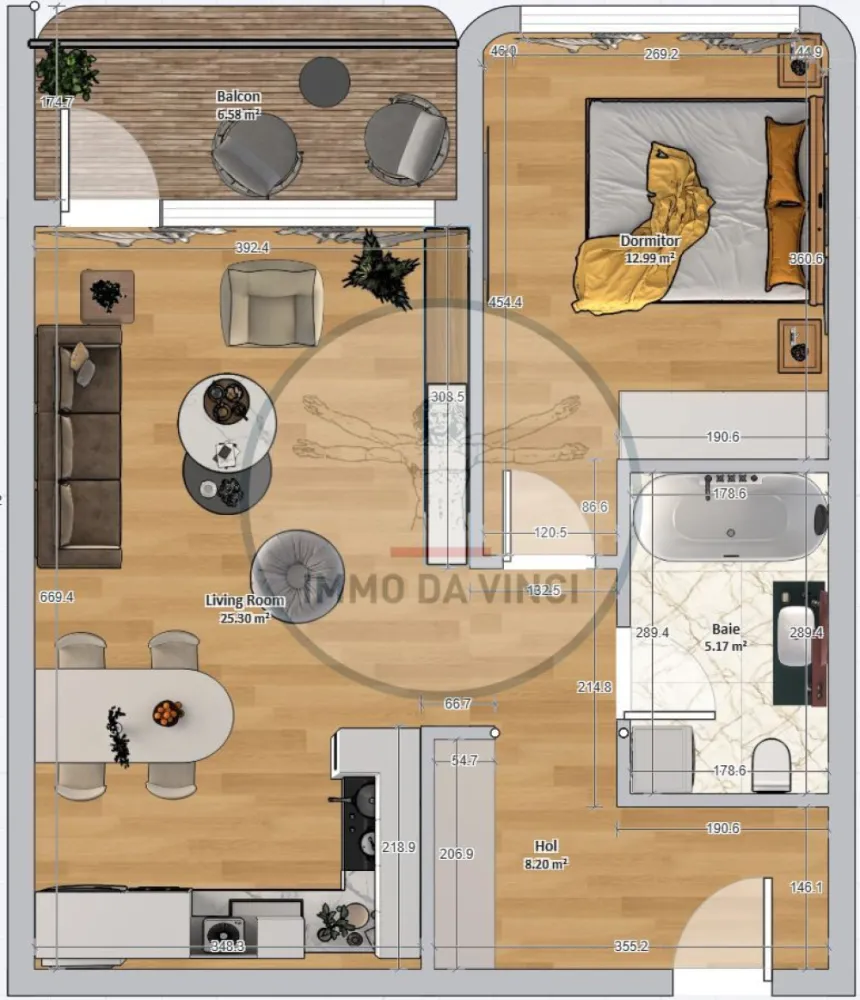 Apartament de vanzare 2 camere 57mp 2550 EUR-MP