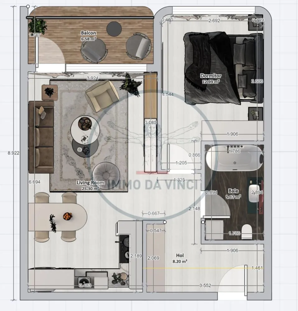 Apartament de vanzare 2 camere 57mp 2550 EUR-MP