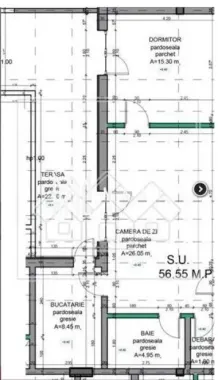 Apartament 2 camere cu terasă 23 mp I pod I parcare I Cartierul Arhitecților
