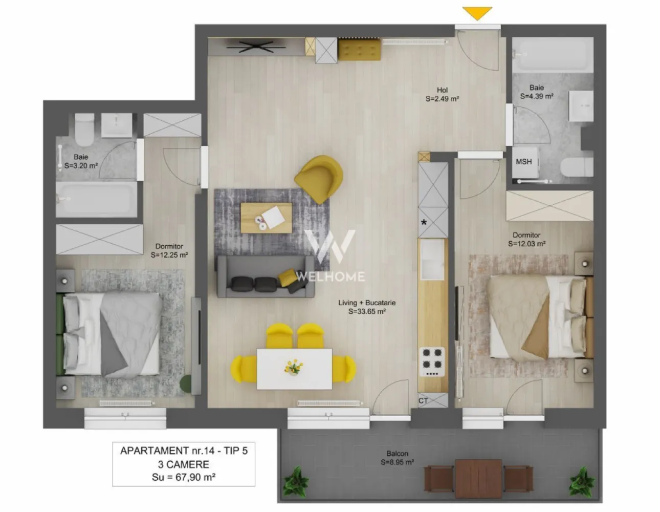 Apartament 3 camere LA CHEIE, Doamna Stanca - COMISION ZERO, CUMPARATI DIRECT DE LA DEZVOLTATOR
Apartament cu 3 camere, situat pe strada Doamna Stanca,intr-un ansamblu residential nou.
Bloc cu lift
Suprafat utila: 67.9mp +balcon de 8.95mp 
Compartimentare: 
Hol, baie, dormitor, living cu bucatarie si iesire pe balcon, hol, baie, dormitor 

Predare interior, in functie de preferinte:
LA CHEIE: centrala termica, calorifere, parchet, gresie, faianta, obiecte sanitare bai, usi de interior. Tu vii doar cu mobila!

Preturi: 128.200 Euro LA CHEIE

Un loc de parcare inclus in pret.
Extra se poate achizitiona un loc de parcare acoperit 12000 euro