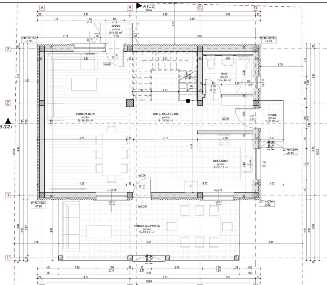 Casa 4 camere, teren 320 mp - NOU - Sibiu, Selimbar - Casa noua 4 camere, 2 bai - Selimbar, Sibiu - spatiu si confort pentru familie
La 10 minute de centrele comerciale, aproape de scoala si Primarie - strada asfaltata, iluminata
Casa individuala cu parter si etaj + pod, cca 120 mp, teren 320 mp 
La Parter - hol acces, baie, spatiu tehnic si depozitare, bucatarie open space cu living si acces pe o terasa generoasa acoperita. La cerere se poate separa bucataria. 
La Etaj sunt 3 dormitoare, hol si baie
Pod - spatiu depozitare sau poate fi adaptat - prevazut cu 2 geamuri tip iluminator si instalatie electrica.
La etaj este placa de beton izolata cu polistiren extrudat pentru o izolare termica si fonica intre etaje.
Casa se preda la interior la stadiu de ALB: pereti finisati cu lavabila, centrala termica, incalzire in pardoseala, termostate in fiecare incapere, instalatii sanitare si electrice pe pozitie, geamuri termopan 5 camere, 3 foi de sticla
Exterior casa la CHEIE: izolatie polistiren 10cm, decorativa, pervaze geamuri, alimentare pentru camere de supraveghere si alarma, poarta acces pietonal si auto, curte pavata cale acces pietonal si parcare auto.
Termen predare - fine an 2025 

Pret : 250.000 euro
Tel: 0745 99 55 37 Mihai
