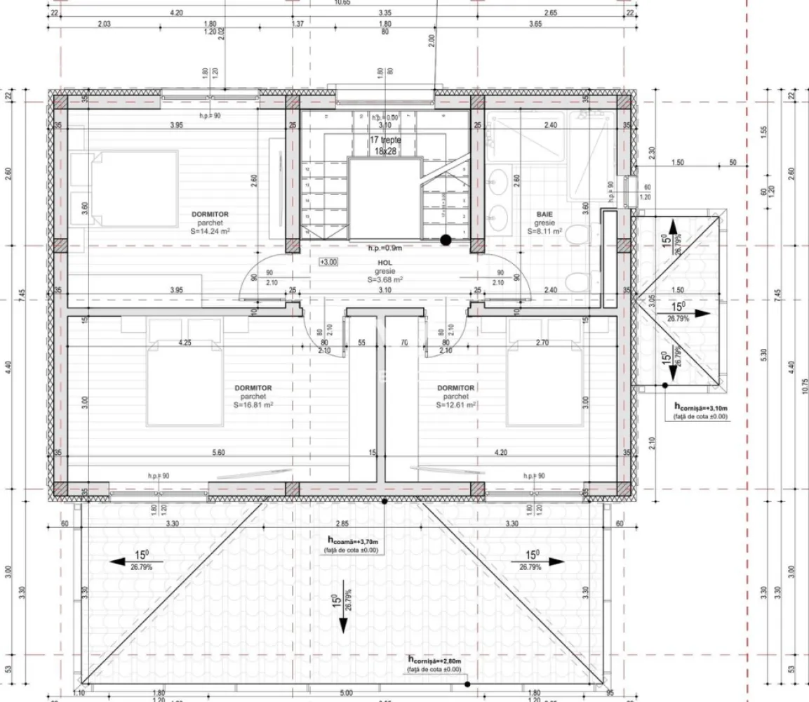 Casa 4 camere, teren 320 mp - NOU - Sibiu, Selimbar - Casa noua 4 camere, 2 bai - Selimbar, Sibiu - spatiu si confort pentru familie
La 10 minute de centrele comerciale, aproape de scoala si Primarie - strada asfaltata, iluminata
Casa individuala cu parter si etaj + pod, cca 120 mp, teren 320 mp 
La Parter - hol acces, baie, spatiu tehnic si depozitare, bucatarie open space cu living si acces pe o terasa generoasa acoperita. La cerere se poate separa bucataria. 
La Etaj sunt 3 dormitoare, hol si baie
Pod - spatiu depozitare sau poate fi adaptat - prevazut cu 2 geamuri tip iluminator si instalatie electrica.
La etaj este placa de beton izolata cu polistiren extrudat pentru o izolare termica si fonica intre etaje.
Casa se preda la interior la stadiu de ALB: pereti finisati cu lavabila, centrala termica, incalzire in pardoseala, termostate in fiecare incapere, instalatii sanitare si electrice pe pozitie, geamuri termopan 5 camere, 3 foi de sticla
Exterior casa la CHEIE: izolatie polistiren 10cm, decorativa, pervaze geamuri, alimentare pentru camere de supraveghere si alarma, poarta acces pietonal si auto, curte pavata cale acces pietonal si parcare auto.
Termen predare - fine an 2025 

Pret : 250.000 euro
Tel: 0745 99 55 37 Mihai