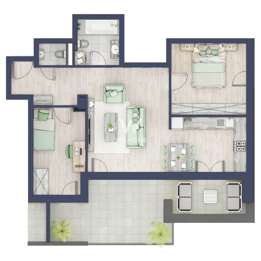 Apartament 3 camere si terasa - Turnisor, Sibiu