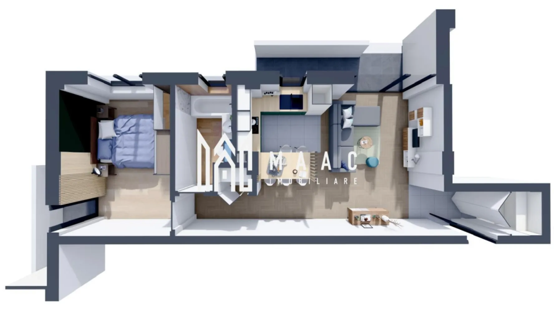 Apartament rezidențial I 2 camere I Parcare I Selgros - MAAC Imobiliare vă propune pentru achiziționare un apartament cu 2 camere situat într-un bloc de locuit în stadiul de dezvoltare, situat în cartierul Veterani, în proximitatea magazinului Selgros, ieșirea de Nord a orașului Sibiu. Apartamentul cu suprafața utilă de 54.07 mp, este format din: Living cu bucătărie open- space în suprafața de 27.02 mp cu acces la balconul de 6.87 mpu, Dormitor de 15 mpu cu acces la balcon de 4.89 mpu, baie dotată cu geam de aerisire si cadă cu suprafața de 4.95 mpu, spații pentru depozitare în cadrul holurilor de acces. Complexul rezidențial este în construcție, se predă la sfârșitul anului 2025 la stadiul de: -ALB: instalația de curent, instalația sanitară, loc destinat pentru aparat de aer condiționat, pereți finisați cu glet, ușa principală metalică marca Porta Doors, centrală termică în condensare și instalația de încălzire în pardoseală, geamuri tripan cu tâmplărie PVC Salamander culoare gri antracit, cele 2 balcoane cu balustradă de sticlă și finisaje cu granit. -CHEIE: plus 200 euro/ mp, include vopsea lavabilă, uși interioare, obiecte sanitare, gresie, faianță, parchet, aparataje electronice etc. Fiecare unitate beneficiază de un loc de parcare suprateran. Construcția cu regim de înalțime P+ 3 etaje + 4 retras va beneficia de lift, interfon cu video, panouri solare care vor alimenta iluminatul public. Construcția cu fundație de beton, zidărie cărămidă Porotherm, izolație polistiren și vată bazaltică, boxe la subsol( achiziționate separat), parcare subterană ( posibilitate de achiziționare locuri de parcare adiționale la prețul de 10000 euro/ buc.), Parterul va avea destinație comercială, în proximitatea construcțiilor vor fi amenajate alei, spații verzi și locuri de joacă. Modalitate de plată: -Avans 25% la antecontract, 25% la roșu, 50% la predare. -Achitarea integrală a apartamentului include 1 loc de parcare subteran la pret 50%. Aceast apartament combină spațiul generos cu o compartimentare eficientă și finisaje de calitate superioară, fiind locația perfectă pentru a vă crea amintiri de neuitat. Contactați-ne pentru a programa o vizionare și pentru a discuta detaliile acestei oferte imobiliare excepționale. Pentru mai multe informații specificați că ați văzut anunțul cu ID: CP2371421 }}