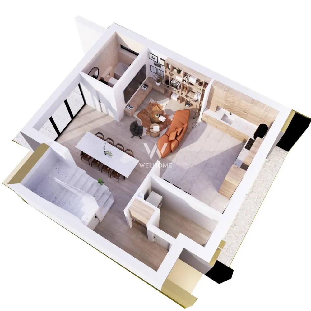 Casa de vanzare - Proiect nou in Sura Mica - Sibiu - Vă prezentăm un nou proiect rezidențial in Șura Mică – un ansamblu modern, gândit pentru cei care își doresc liniștea unei zone aerisite, dar și acces rapid către Sibiu. Dezvoltat pe o suprafață generoasă, proiectul integrează locuințe individuale și duplexuri, spații verzi ample și infrastructură completă, oferind un stil de viață echilibrat și confortabil.

Cu peste 25 de ani de experiență în domeniul construcțiilor și un portofoliu solid de peste 300 de locuințe livrate, dezvoltatorul pune accent pe calitate, durabilitate și funcționalitate. Fiecare locuință este realizată cu materiale atent alese și soluții moderne, pentru a oferi confort pe termen lung și un standard ridicat de locuire.

Ansamblul beneficiază de stradă privată, utilități complete (gaz, curent, apă, canalizare, fibră optică), iluminat stradal și zone verzi extinse, creând o comunitate sigură și bine organizată – locul ideal pentru familie.

Casele tip duplex sunt concepute pentru a îmbina eficient spațiul interior cu confortul unei curți proprii, fiind ideale pentru familii care își doresc un cămin modern, într-o zonă liniștită.

Suprafață teren: 356 mp
Suprafata curte: 254 mp 
Suprafață utilă: 134 mp

Compartimentare:

Parter: Living luminos cu acces către terasa, bucătărie, baie, spațiu tehnic si terasă acoperită

Etaj: 3 dormitoare, 2 băi, dressing si balcon

Casa se preda la alb în interior: centrala Bosch, încălzire în pardoseală, tâmplărie PVC Rehau (7 camere și 3 foi de sticlă ) si complet finisate la exterior: porți automate, video interfon, spațiu verde, pavaj, iluminat. Contra cost se pot preda la Cheie in interior. 

Locuințele sunt bine compartimentate, oferind intimitate și funcționalitate, cu spații optim gândite pentru viața de zi cu zi.

Pret - 199.000 euro + Tva 

Acest proiect din Șura Mică reprezintă o oportunitate excelentă pentru cei care caută o locuință nouă, bine construită, într-o comunitate organizată și în plină dezvoltare. Fie că alegi un duplex sau o casă individuală, beneficiezi de un spațiu gândit inteligent, într-un mediu sigur și liniștit.