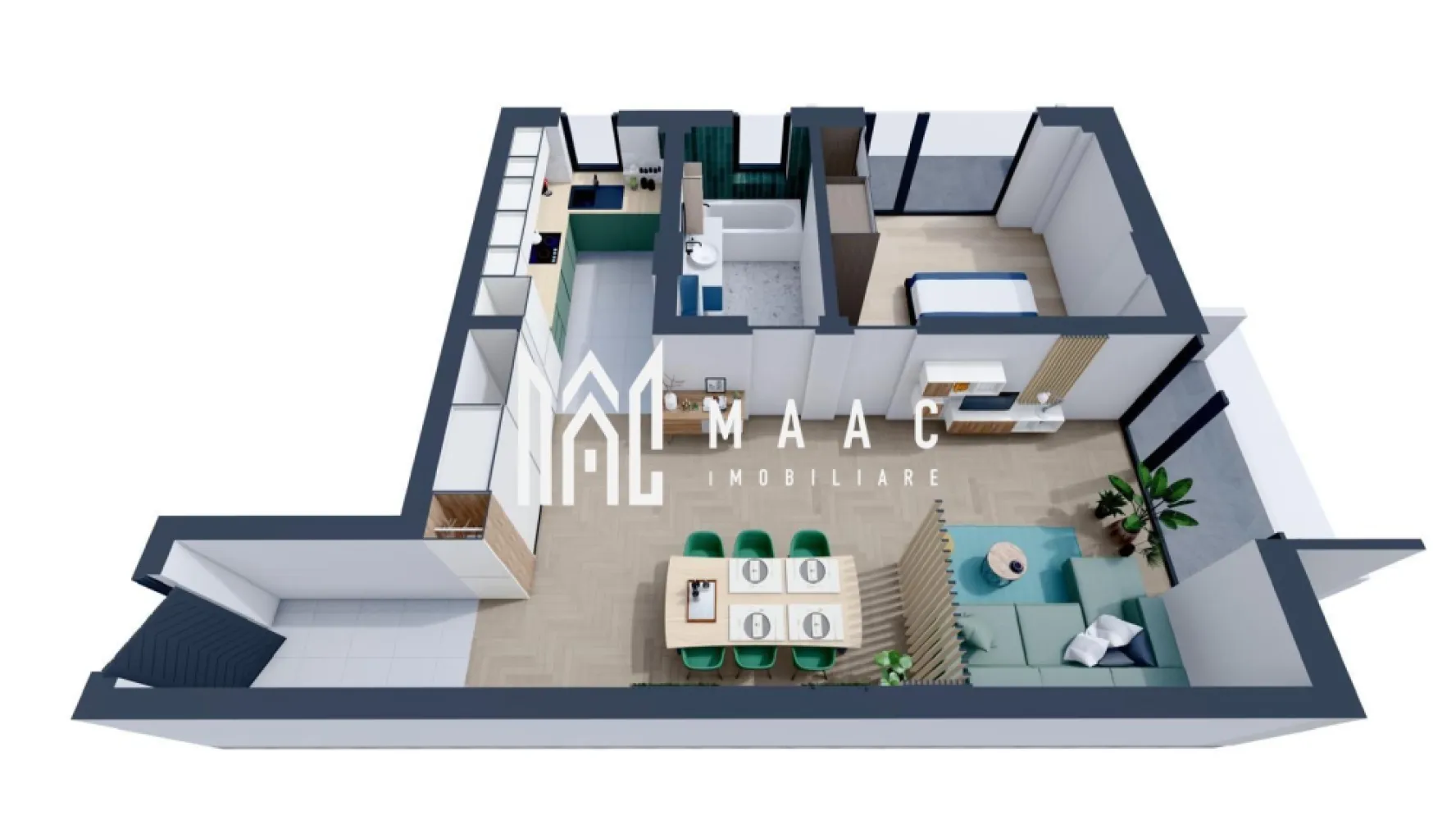 Apartament rezidential I 2 Camere I Parcare I Selgros - MAAC Imobiliare vă propune pentru achiziționare un apartament cu 2 camere situat la etajul 3 într-un bloc de locuit în stadiul de dezvoltare, în cartierul Veterani, în proximitatea magazinului Selgros, ieșirea de Nord a orașului Sibiu. Apartamentul cu suprafața utilă de 60 mp, este format din: Living cu bucătărie open- space în suprafața de 38 mp cu acces la balcon de 5 mpu, Dormitor de 13 mp cu acces la al 2- lea balcon de 5 mpu, Baie cu cadă și geam de aerisire cu suprafața de 5.84 mpu. Complexul rezidențial este în construcție, se predă la sfârșitul anului 2025 la stadiul de: -ALB: instalația de curent, instalația sanitară, loc destinat pentru aparat de aer condiționat, pereți finisați cu glet, ușa principală metalică marca Porta Doors, centrală termică în condensare și instalația de încălzire în pardoseală, geamuri tripan cu tâmplărie PVC Salamander culoare gri antracit, cele 2 balcoane cu balustradă de sticlă și finisaje cu granit. -CHEIE: plus 200 euro/ mp, include vopsea lavabilă, uși interioare, obiecte sanitare, gresie, faianță, parchet, aparataje electronice etc. Fiecare unitate beneficiază de un loc de parcare suprateran. Construcția cu regim de înalțime P+ 3 etaje + retras va beneficia de lift, interfon cu video, panouri solare care vor alimenta iluminatul public. Construcția cu fundație de beton, zidărie cărămidă Porotherm, izolație polistiren și vată bazaltică, boxe la subsol( achiziționate separat), parcare subterană ( posibilitate de achiziționare locuri de parcare adiționale la prețul de 10000 euro/ buc.), Parterul va avea destinație comercială, în proximitatea construcțiilor vor fi amenajate alei, spații verzi și locuri de joacă. Modalitate de plată: -Avans 25% la antecontract, 25% la roșu, 50% la predare. -Achitarea integrală a apartamentului include 1 loc de parcare subteran la pret 50%. Aceast apartament combină spațiul generos cu o compartimentare eficientă și finisaje de calitate superioară, fiind locația perfectă pentru a vă crea amintiri de neuitat. Contactați-ne pentru a programa o vizionare și pentru a discuta detaliile acestei oferte imobiliare excepționale. Pentru mai multe informații specificați că ați văzut anunțul cu ID: CP2362349 }}