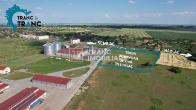 Teren intravilan pretabil parc fotovoltaic, de 2 ha în Semlac(ID: 22376)