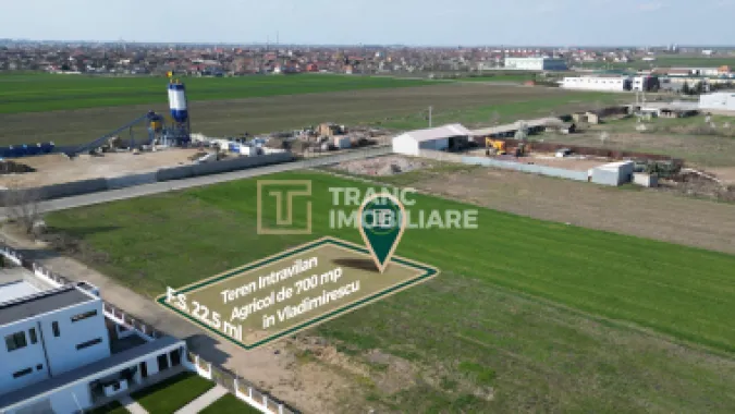 Teren intravilan arabil de vânzare – Vladimirescu, Arad