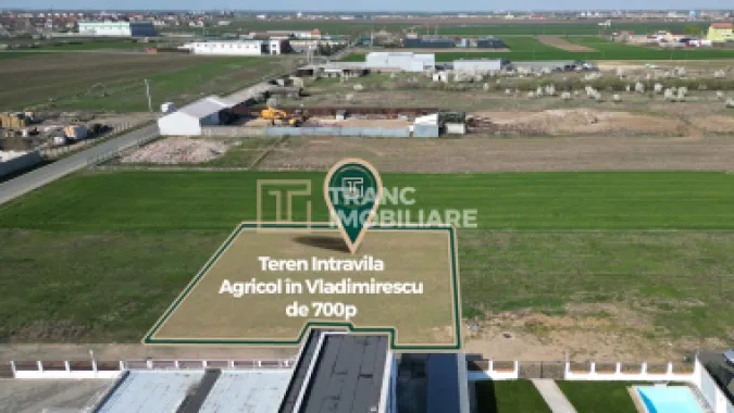Teren intravilan arabil de vânzare – Vladimirescu, Arad