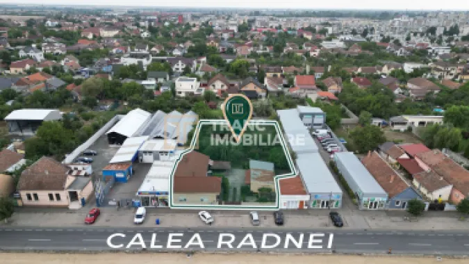 Teren pentru expunere comerciala de 2080 mp cu FS de 32 ml, cu birouri, Micalaca