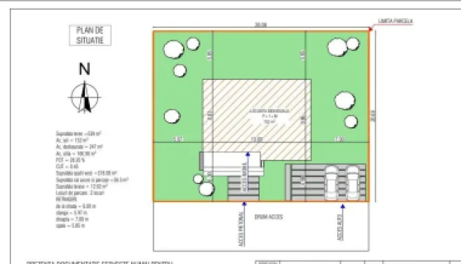 Teren 539 mp de vânzare Tunari proiect langa Green Space Tunari