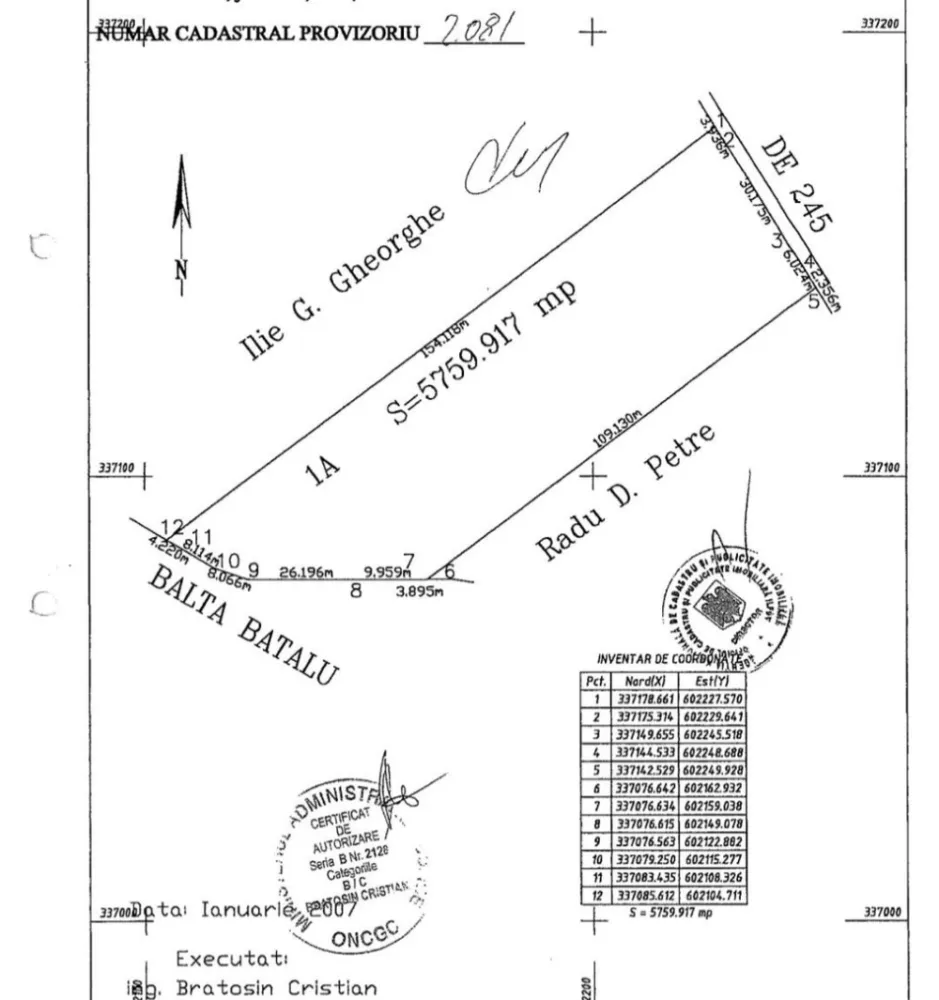Afumati Balta Batalu 5760 mp - K Imobiliare prezinta in zona Afumati Orbit , 5760 mp , deschidere 52 mp la Balta Batalu , teren extravilan , cadastru , intabulare , liber.