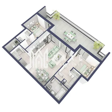 Penthouse 3 camere | Etaj 4 | Balcon 45.6 mp | Turnisor