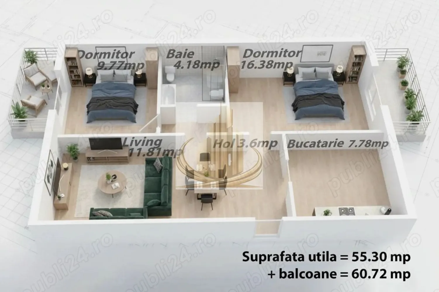 Apartament 3 camere decomandat | Zona Lipovei | Et 2 | Investitie