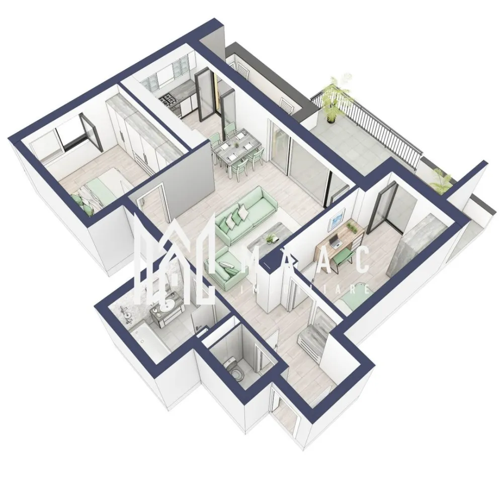 Apartament 3 camere | Balcon 22.2 mp | Etaj 3 | Turnisor - MAAC Imobiliare are plăcerea de a vă prezenta o oportunitate excepțională de a achiziționa un apartament modern, situat la etajul 3, cu o suprafață totală de 88.4 m², amplasat în noul ansamblu rezidențial GreenHill, zona Turnișor. Acest ansamblu rezidențial, cu intabularea în vara 2026, oferă locuințe de înaltă calitate și facilități premium, proiectate pentru a satisface cele mai exigente cerințe. Detalii Apartament: Suprafața Totală: 88.4 m² Compartimentare: Bucatarie + Living - 30,2 m² Dormitor - 12,6 m² Dormitor 2 - 11,0 m² Baie - 4,8 m² Baie 2 (WC) - 1,6 m² Hol - 6,0 m² Suprafata balcon - 22,2 m² Caracteristici și Dotări: Cu 19% TVA: € 177.310 Apartamentul se vinde în stadiul de "la alb". Facilități Premium: Boxă la subsol: Spațiu suplimentar de depozitare pentru confortul dvs. Rulouri electrice la dormitoare: Confort sporit și intimitate. Încălzire în pardoseală: Eficiență termică și confort maxim. Lift: Acces facil și rapid la etaje. Terasa: Spațiu exterior generos pentru relaxare. Baie cu cadă: Design modern și funcționalitate. Descriere Ansamblu Rezidențial GreenHill este un ansamblu rezidențial de lux, situat într-o zonă liniștită și accesibilă din Turnișor. Proiectul a fost conceput pentru a oferi locatarilor un stil de viață modern și confortabil, punând accent pe calitate, design și funcționalitate. Cu o gamă variată de facilități și dotări premium, GreenHill reprezintă alegerea ideală pentru cei care doresc să se bucure de un cămin primitor și elegant. Apartamentele vor fi intabulate in vara 2026 si se vor preda in toamna anului 2026. Pentru Mai Multe Informații și Vizionări Nu ratați ocazia de a deveni proprietarul acestui apartament deosebit! Pentru mai multe detalii și programări pentru vizionări, vă rugăm să contactați agenții noștri de la MAAC Imobiliare. Suntem aici pentru a vă oferi toate informațiile de care aveți nevoie și pentru a vă ghida în procesul de achiziție. Pentru mai multe detalii, precizati telefonic ca ati vizionat anuntul cu ID: CP2287166. MAAC Imobiliare - Partenerul Dumneavoastră de Încredere în Imobiliare. }}