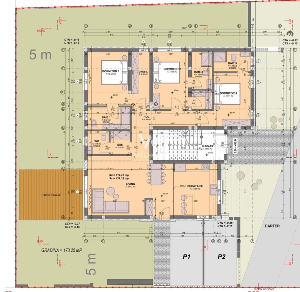 Apartament la Vila, 4 camere si gradina privata