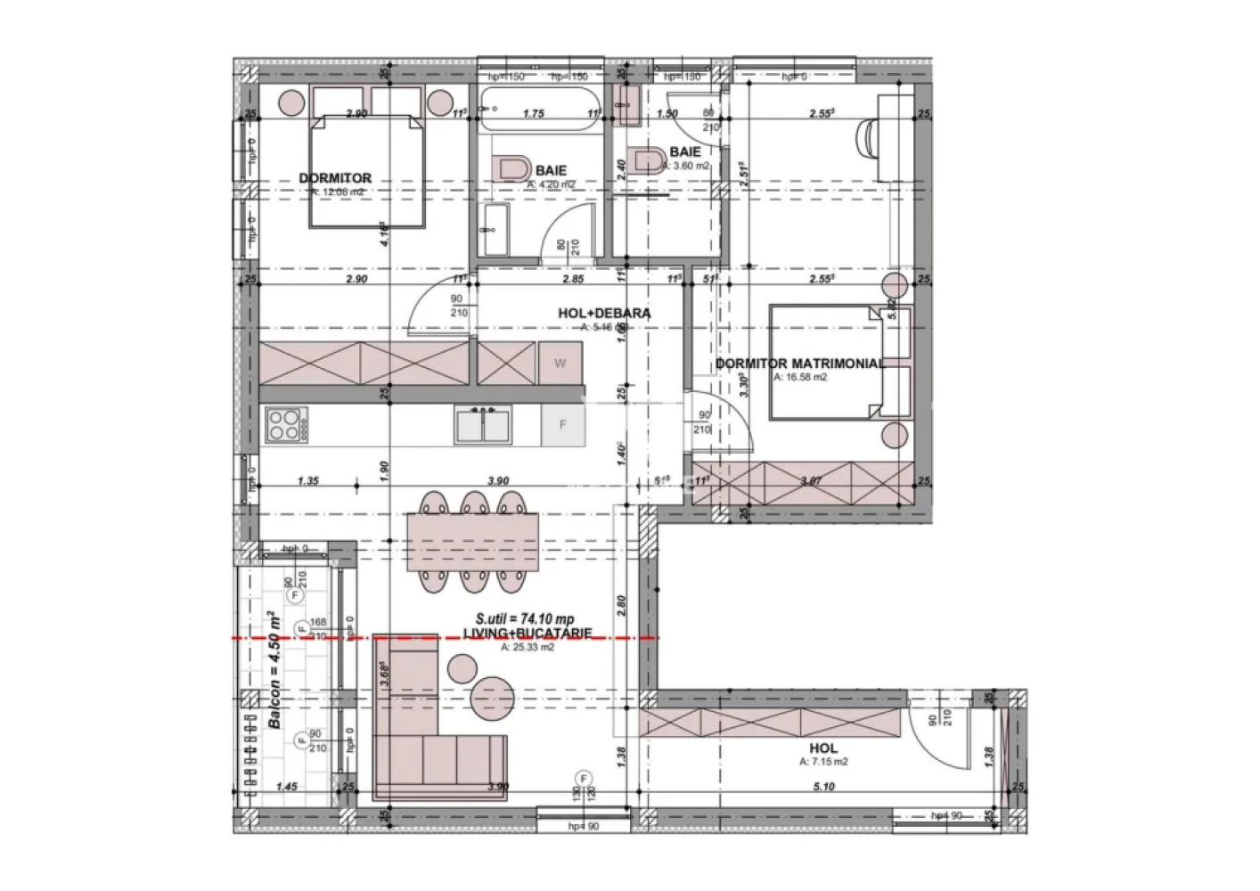 Apartament la Vila, 3 camere, Arhitectilor, Sibiu