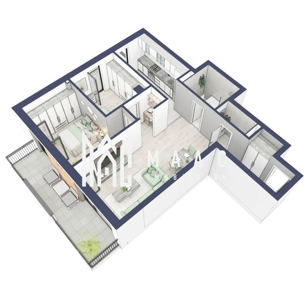 Apartament 3 camere | Balcoane 16.1 mp | Etaj 2 | Turnisor - MAAC Imobiliare are plăcerea de a vă prezenta o oportunitate excepțională de a achiziționa un apartament modern, situat la etajul 2, cu o suprafață totală de 86.3 m², amplasat în noul ansamblu rezidențial GreenHill, zona Turnișor. Acest ansamblu rezidențial, cu intabularea în vara 2026, oferă locuințe de înaltă calitate și facilități premium, proiectate pentru a satisface cele mai exigente cerințe. Detalii Apartament: Suprafața Totală: 86.3 m² Compartimentare: Bucatarie - 8,9 m² Living - 25,7 m² Dormitor - 12,6 m² Dormitor 2 - 8,7 m² Baie - 4,7 m² Baie 2 (WC) - 2,0 m² Hol - 5,8 m² Sas - 1,8 m² Suprafata balcon - 11,7 + 4,4 m² Caracteristici și Dotări: Cu 19% TVA: € € 154.581 Apartamentul se vinde în stadiul de "la alb". Facilități Premium: Boxă la subsol: Spațiu suplimentar de depozitare pentru confortul dvs. Rulouri electrice la dormitoare: Confort sporit și intimitate. Încălzire în pardoseală: Eficiență termică și confort maxim. Lift: Acces facil și rapid la etaje. Terasa: Spațiu exterior generos pentru relaxare. Baie cu cadă: Design modern și funcționalitate. Descriere Ansamblu Rezidențial GreenHill este un ansamblu rezidențial de lux, situat într-o zonă liniștită și accesibilă din Turnișor. Proiectul a fost conceput pentru a oferi locatarilor un stil de viață modern și confortabil, punând accent pe calitate, design și funcționalitate. Cu o gamă variată de facilități și dotări premium, GreenHill reprezintă alegerea ideală pentru cei care doresc să se bucure de un cămin primitor și elegant. Apartamentele vor fi intabulate in vara 2026 si se vor preda in toamna anului 2026. Pentru Mai Multe Informații și Vizionări Nu ratați ocazia de a deveni proprietarul acestui apartament deosebit! Pentru mai multe detalii și programări pentru vizionări, vă rugăm să contactați agenții noștri de la MAAC Imobiliare. Suntem aici pentru a vă oferi toate informațiile de care aveți nevoie și pentru a vă ghida în procesul de achiziție. Pentru mai multe detalii, precizati telefonic ca ati vizionat anuntul cu ID: CP2287138. MAAC Imobiliare - Partenerul Dumneavoastră de Încredere în Imobiliare. }}