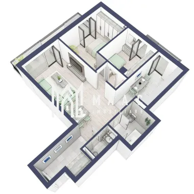 Apartament 3 camere | Balcoane 16.1 mp | Etaj 2 | Turnisor