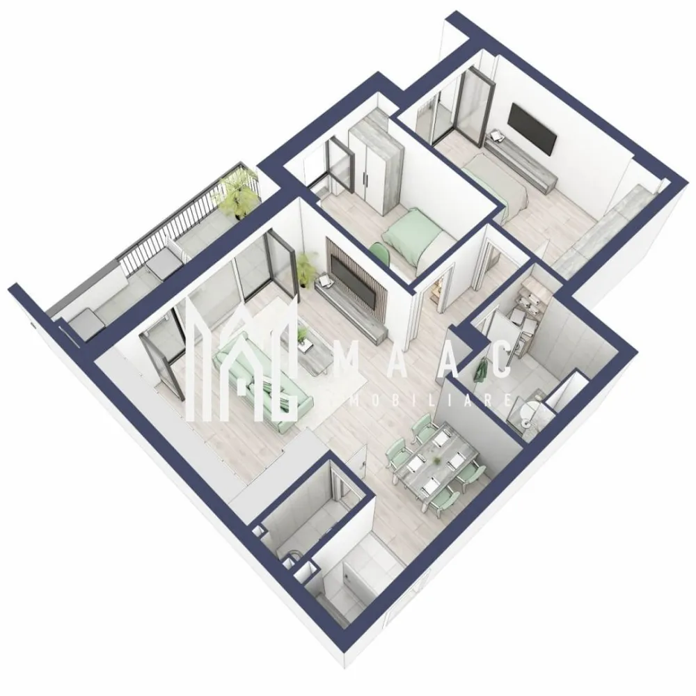 Apartament 3 camere | Balcoane 10.6 mp | Etaj 2 | Turnisor - MAAC Imobiliare are plăcerea de a vă prezenta o oportunitate excepțională de a achiziționa un apartament modern, situat la etajul 2, cu o suprafață totală de 73.3 m², amplasat în noul ansamblu rezidențial GreenHill, zona Turnișor. Acest ansamblu rezidențial, cu intabularea în vara 2026, oferă locuințe de înaltă calitate și facilități premium, proiectate pentru a satisface cele mai exigente cerințe. Detalii Apartament: Suprafața Totală: 73.3 m² Compartimentare: Bucatarie + Living - 24,1 m² Dormitor - 14,4 m² Dormitor 2 - 9,2 m² Baie - 5,5 m² Baie 2 (WC) - 1,8 m² Hol - 5,3 m² Sas - 2,4 m² Logie - 1,5 m² Suprafata balcon - 10,6 m² Caracteristici și Dotări: Cu 19% TVA: € 142.205 Apartamentul se vinde în stadiul de "la alb". Facilități Premium: Boxă la subsol: Spațiu suplimentar de depozitare pentru confortul dvs. Rulouri electrice la dormitoare: Confort sporit și intimitate. Încălzire în pardoseală: Eficiență termică și confort maxim. Lift: Acces facil și rapid la etaje. Terasa: Spațiu exterior generos pentru relaxare. Baie cu cadă: Design modern și funcționalitate. Descriere Ansamblu Rezidențial GreenHill este un ansamblu rezidențial de lux, situat într-o zonă liniștită și accesibilă din Turnișor. Proiectul a fost conceput pentru a oferi locatarilor un stil de viață modern și confortabil, punând accent pe calitate, design și funcționalitate. Cu o gamă variată de facilități și dotări premium, GreenHill reprezintă alegerea ideală pentru cei care doresc să se bucure de un cămin primitor și elegant. Apartamentele vor fi intabulate in vara 2026 si se vor preda in toamna anului 2026. Pentru Mai Multe Informații și Vizionări Nu ratați ocazia de a deveni proprietarul acestui apartament deosebit! Pentru mai multe detalii și programări pentru vizionări, vă rugăm să contactați agenții noștri de la MAAC Imobiliare. Suntem aici pentru a vă oferi toate informațiile de care aveți nevoie și pentru a vă ghida în procesul de achiziție. Pentru mai multe detalii, precizati telefonic ca ati vizionat anuntul cu ID: CP2287133. MAAC Imobiliare - Partenerul Dumneavoastră de Încredere în Imobiliare. }}