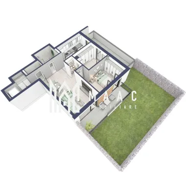 Apartament 3 camere | Balcoane 11.8 mp | Gradica ca. 107mp | Turnisor