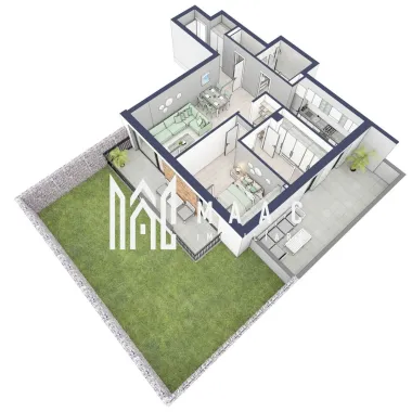 Apartament 3 camere | Balcoane 11.8 mp | Gradica ca. 107mp | Turnisor