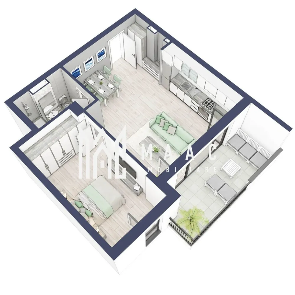 Apartament 2 camere | Etaj 3 | Balcon 10.7 mp | Turnisor - MAAC Imobiliare are plăcerea de a vă prezenta o oportunitate excepțională de a achiziționa un apartament modern, situat la etajul 3, cu o suprafață totală de 61.7 m², amplasat în noul ansamblu rezidențial GreenHill, zona Turnișor. Acest ansamblu rezidențial, cu intabulare in vara 2026, oferă locuințe de înaltă calitate și facilități premium, proiectate pentru a satisface cele mai exigente cerințe. Detalii Apartament: Suprafața Totală: 61.7 m² Compartimentare: Bucatarie + Living - 20,9 m² Dormitor - 15,0 m² Baie - 4,8 m² Hol - 10,3 m² Suprafata balcon - 10,7 m² Caracteristici și Dotări: cu 9% TVA: € 122.712 Apartamentul se vinde în stadiul de “la cheie”, echipat cu: pereți finisați cu vopsea albă, faianță, gresie, parchet, uși interioare, vas WC, lavoar cu chiuvetă și baterie. Bugetul de finisaje incluse este de € 8.580 + TVA. Preț cu TVA 19% inclus: € 123.760 Apartamentul se vinde în stadiul de "la alb". Facilități Premium: Boxă la subsol: Spațiu suplimentar de depozitare pentru confortul dvs. Rulouri electrice la dormitoare: Confort sporit și intimitate. Încălzire în pardoseală: Eficiență termică și confort maxim. Lift: Acces facil și rapid la etaje. Terasa: Spațiu exterior generos pentru relaxare. Baie cu cadă: Design modern și funcționalitate. Descriere Ansamblu Rezidențial: GreenHill este un ansamblu rezidențial de lux, situat într-o zonă liniștită și accesibilă din Turnișor. Proiectul a fost conceput pentru a oferi locatarilor un stil de viață modern și confortabil, punând accent pe calitate, design și funcționalitate. Cu o gamă variată de facilități și dotări premium, GreenHill reprezintă alegerea ideală pentru cei care doresc să se bucure de un cămin primitor și elegant. Apartamentele vor fi intabulate in vara 2026 si se vor preda in toamna anului 2026. Pentru Mai Multe Informații și Vizionări Nu ratați ocazia de a deveni proprietarul acestui apartament deosebit! Pentru mai multe detalii și programări pentru vizionări, vă rugăm să contactați agenții noștri de la MAAC Imobiliare. Suntem aici pentru a vă oferi toate informațiile de care aveți nevoie și pentru a vă ghida în procesul de achiziție. Pentru mai multe detalii, precizati telefonic ca ati vizionat anuntul cu ID: CP2286881. MAAC Imobiliare - Partenerul Dumneavoastră de Încredere în Imobiliare. }}