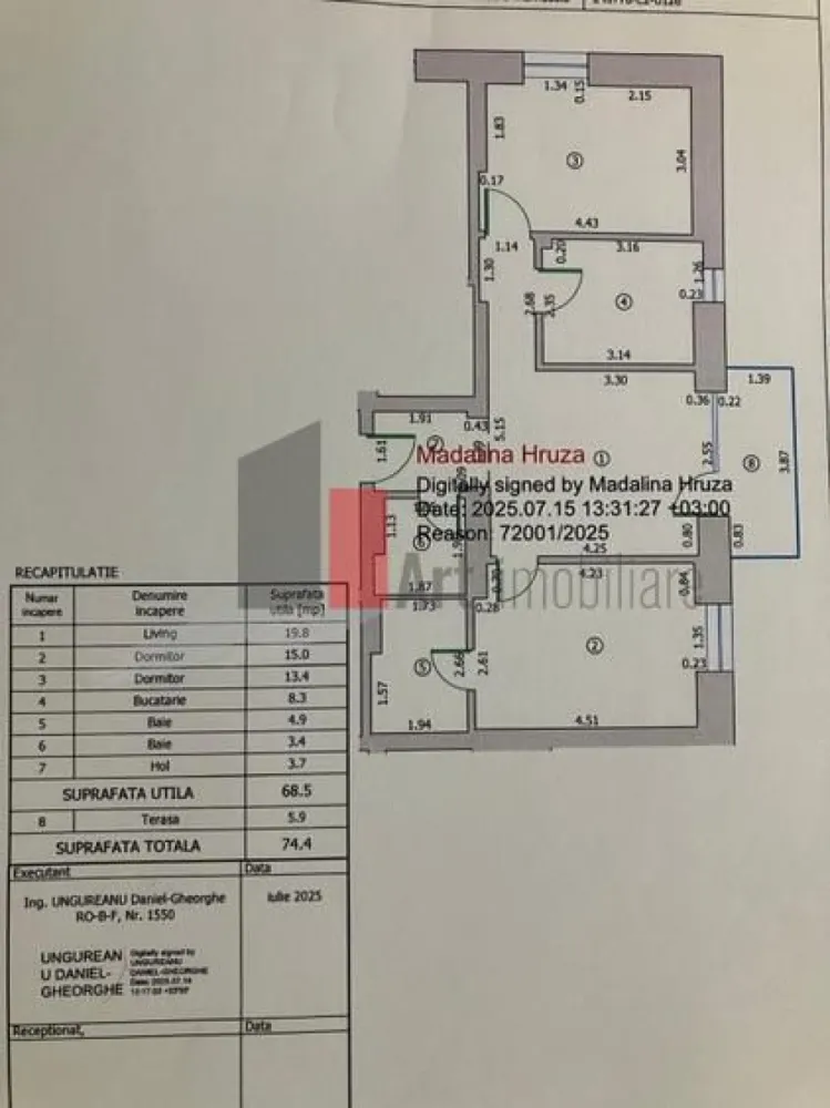 Vanzare apartament 3 camere mobilat utilat Novum 56 Gorjului Lujerului Militari