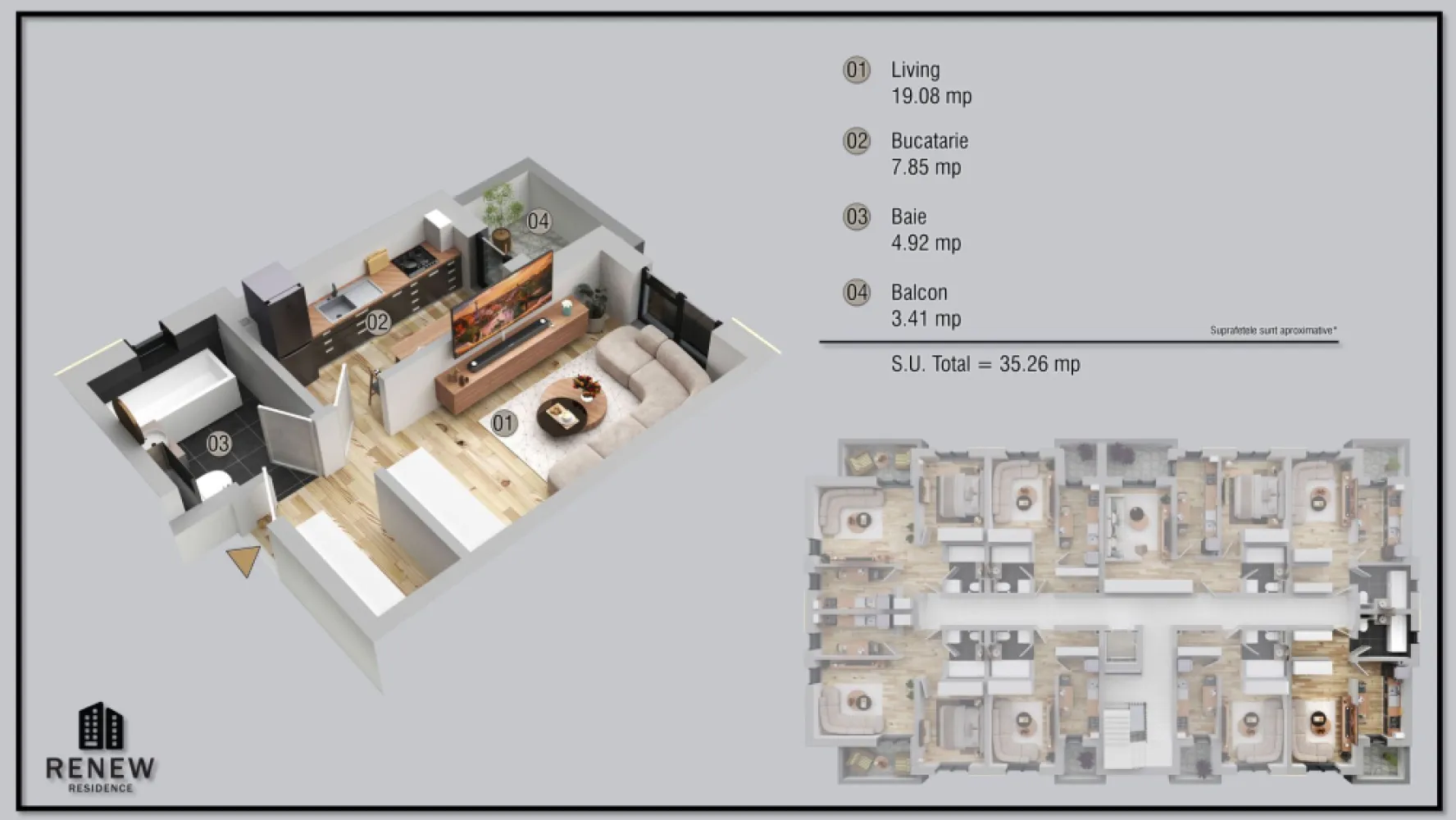 Garsoniera cartier Militari Residence - finalizare iunie 2026