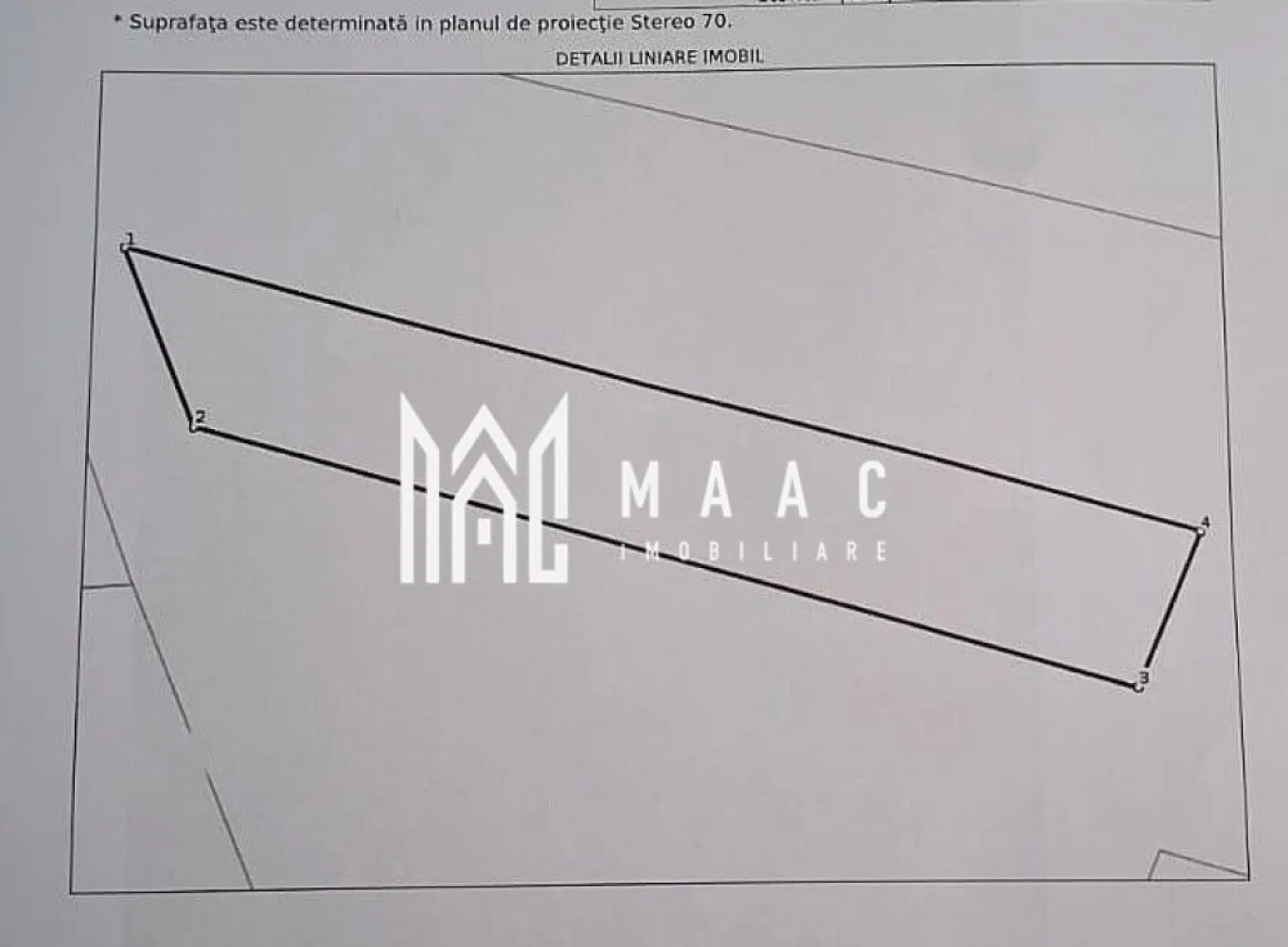 Teren 3000 mp | Intravilan | Zona Turnisor-Magnolia - Maac Imobiliare va propune spre vanzare un teren intravilan in suprafata de 3000 mp, in zona Turnisor-Magnolia.

Deschidere la doua drumuri (26,50 ml pe strada prelungirea Ogorului, respectiv 22,50 ml la strada secundara; lungimea -140 ml)

In noul PUG, terenul permite constructia imobilelor cu regim de înălțime P + 3E + ER (zonă de blocuri zona M2) . 

Rețea de apă, în fața terenului; canal pluvial - la 185 m de colțul terenului; post transformare curent- la 160 m pe drumul secundar din spate .

Pentru mai multe detalii va rog sa specificati telefonic ca ati vazut anuntul cu ID:CP2202641