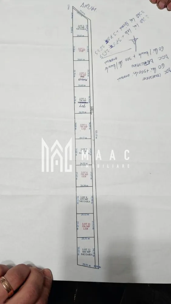 Teren extravilan I 736 mp I Zona Cabane- Cristian - MAAC Imobiliare propune spre achiziție parcele de teren cu suprafețe începând de la 600 mp, situate în zona Viile Cristianului.

Caracteristici ale terenurilor:

teren extravilan
formă regulată-35.7x 20.6 m
suprafețe între 600 și 750 mp
front stradal generos
drum de acces amenajat
zonă de cabane în dezvoltare continuă
vedere frumoasă către munți
posibilitate de racordare la energie electrică

Documente conforme, pregătite pentru vânzare.

Pentru detalii suplimentare, contactați MAAC Imobiliare și menționați ID CP3042092.