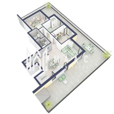 Penthouse 3 camere | Etaj 4 | Balcon 107.2 mp | Turnisor