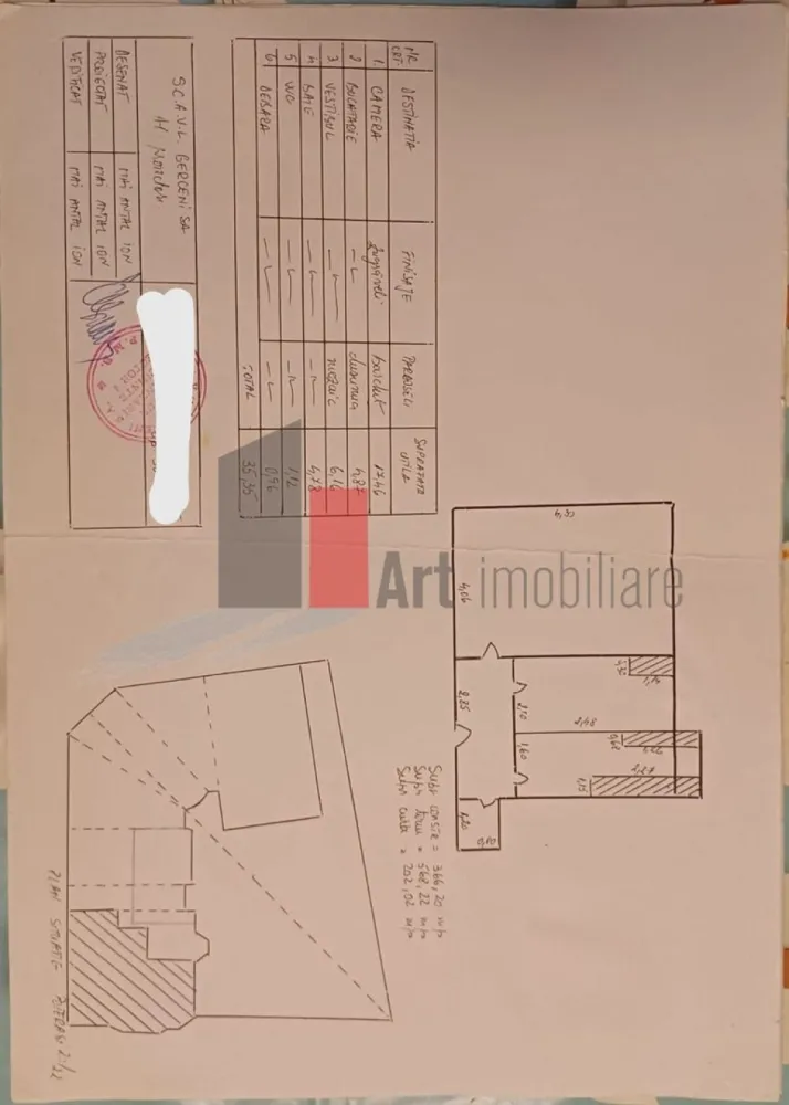 Vânzare garsonieră Tineretului - Dimitrie Cantemir - Vă prezint o garsonieră în zona Dimitrie Cantemir - Bd. Tineretului, la etajul 5/5. Garsoniera, aflată într-un bloc interbelic, beneficiază de centrală proprie și aer condiționat. Este spațioasă, iar vederea este spre străduța laterală.
Instalațiile electrice au fost schimbate. Odată cu montarea centralei, a fost schimbată instalația termică, inclusiv caloriferele. Pereții sunt cu vopsea lavabilă. Parchetul este din lemn masiv.
Proprietatea este pretabilă atât ca spațiu de locuit, cât și ca investiție. 
Baia și bucătăria necesită renovare.
În imobil nu este lift.

Camerele sunt înalte, 2,80m.

În apropiere sunt Școala 79, Liceele Ion Creangă și Gheorghe Șincai. Parcurile Tineretului și Carol sunt la 5-10 minute distanță, pe jos. La fel și stațiile de metrou Tineretului și Unirii.