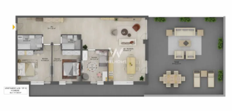 Penthouse 4 camere - terasa 102 mp - Sibiu