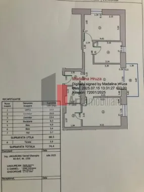 Vanzare apartament 3 camere mobilat utilat Novum 56 Gorjului Lujerului Militari