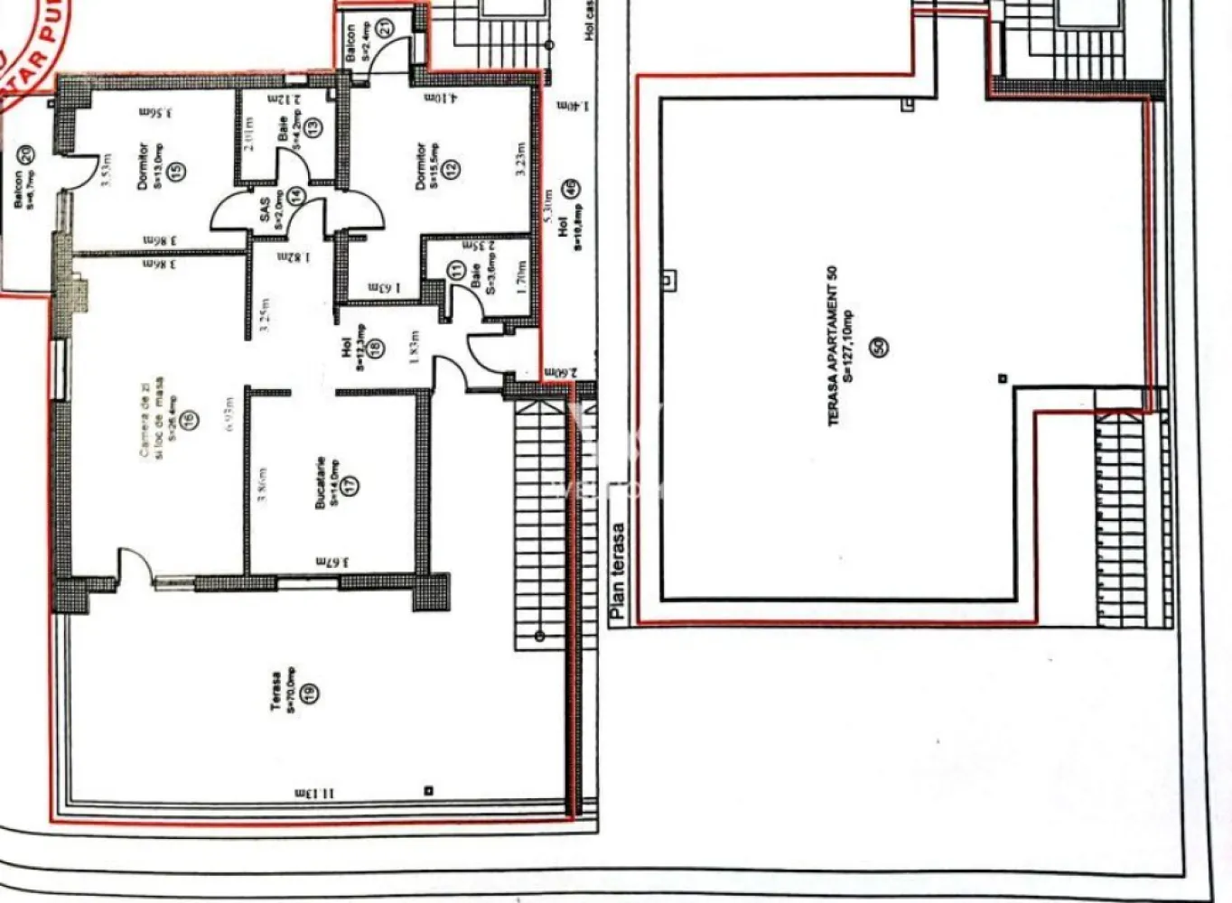 Penthouse cu 2 TERASE de 200 mp in SIBIU