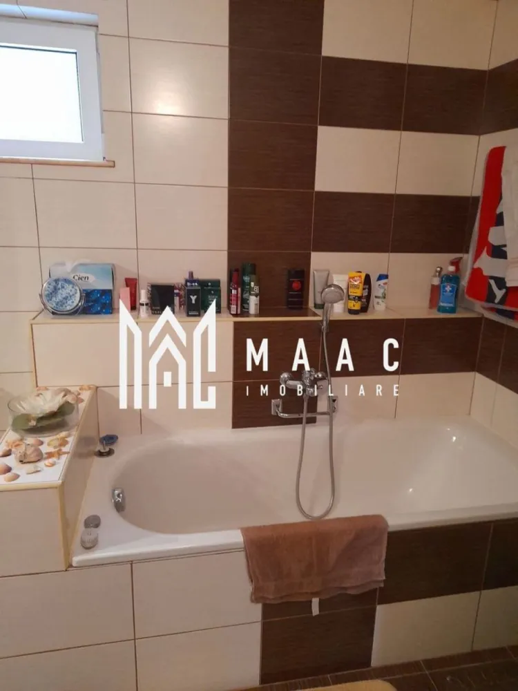 Casa individuala | 7 camere | Alma, Judetul Sibiu - MAAC Imobiliare vă propune spre vanzare o casa cu 7 camere, amplasată în comuna Alma, într-o zonă liniștită și plină de farmec. Construită în 2013, această proprietate este ideală pentru cei care caută un cămin confortabil, bine compartimentat. Cu regim de inaltime S+P+M, proprietatea are o pivnita racoroasa si un bar amenajat la subsol; la parter (115mp) gasim un garaj spatios, cu acces in casa, hol, living cu semineu, bucatarie moderna, dormitor si 2 bai (una mare, cu dus si cada, alta de serviciu); mansarda (90 mp)-3 dormitoare, hol, baie cu dus, balcon, acces la pod, terasa acoperita. In curte-anexă care include: bucătărie de vară, atelier, copertină pentru lemne. Dotari: curent trifazic, centrală termică pe gaz, semineu, panou solar pentru apă caldă menajeră, geamuri termopan cu rulouri, apă curentă și canalizare, conectate la rețeaua locală. Grădina generoasă, de 800 m², e amenajată cu pomi fructiferi și viță de vie. Fântână. Fie că te bucuri de grădina generoasă, de spațiile interioare bine gândite sau de liniștea zonei, acest loc te va face să te simți "acasă" încă de la prima vizită. Proprietatea se vinde complet mobilată. Pentru mai multe informații și pentru a programa o vizionare, ne poți contacta chiar acum! Nu uita să specifici ID-ul anunțului: CP2066511 }}