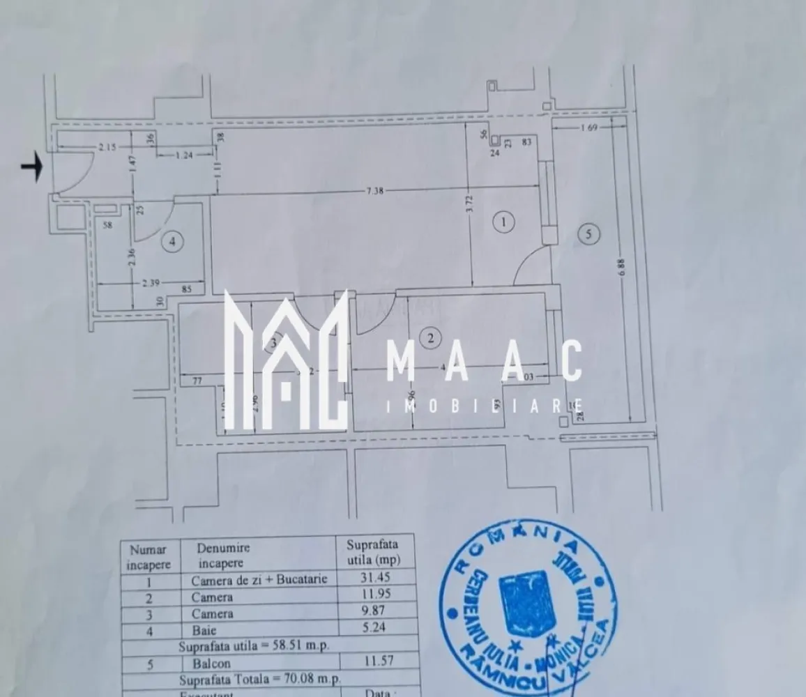 Apartament 3 camere | 70 MPU |