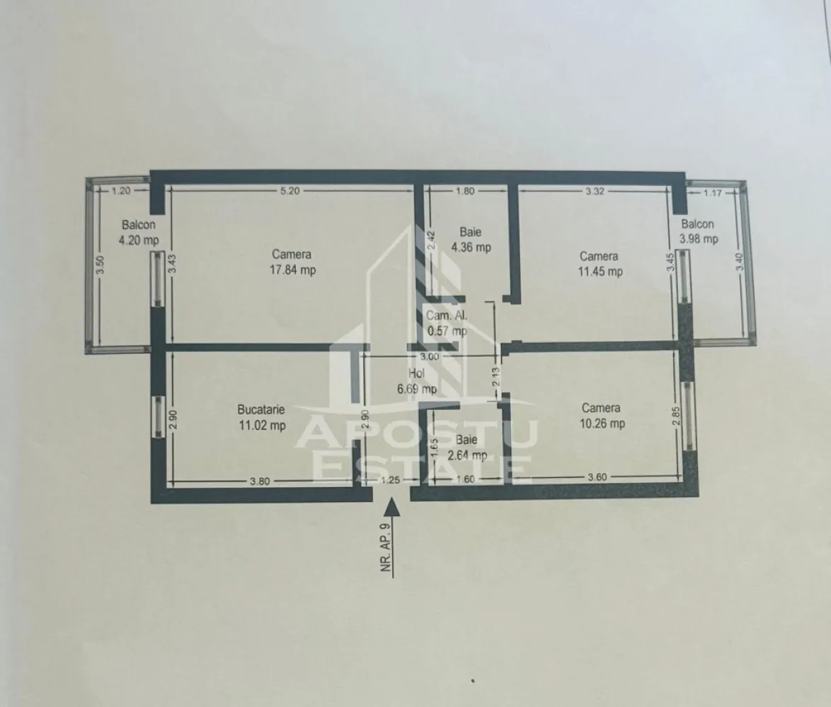 Apartament 3 camere zona Alfa