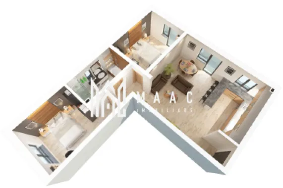 Comision 0% | Apartament 3 Camere | Etaj 3 | Balcon