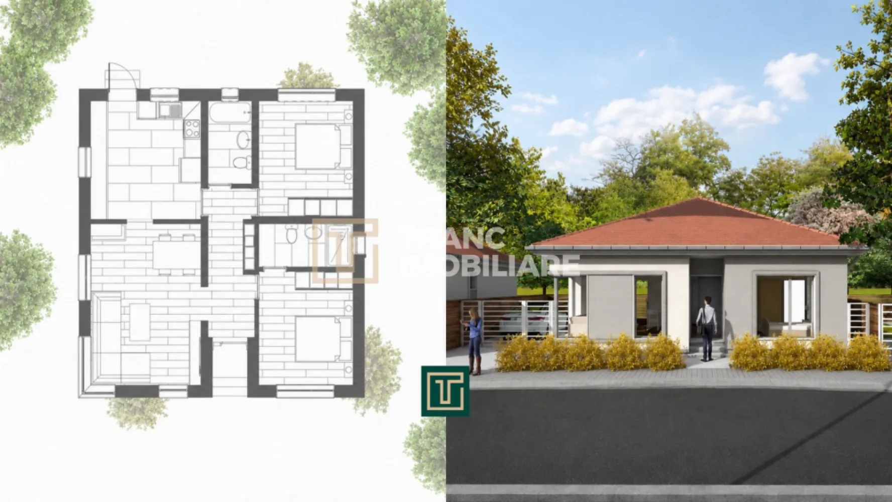 Casă nouă la cheie în Finberg Residence Arad - 🏡 Tranc Imobiliare vă propune spre vânzare, în exclusivitate, o casă modernă situată în cartierul Finberg Residence, Arad – zona Gai.

Proprietatea este amplasată într-un cartier rezidențial privat, liniștit, cu trafic redus, format în mare parte din familii tinere. Accesul în cartier este privat, oferind mai multă intimitate și siguranță. Din cartier se ajunge ușor către facilitățile din zonă: magazine, școli, grădinițe, biserică și acces către zona industrială. Totodată, în cadrul cartierului urmează să fie amenajat și un loc de joacă pentru copii.

Casa este construită pe un singur nivel și are o suprafață de 100 mp construiți și 80 mp utili, fiind compartimentată astfel:
✔️ Hol de acces 
✔️ Bucătărie separată și living, cu posibilitatea de a fi transformate în open space 
✔️ 2 dormitoare (12 mp fiecare) 
✔️ 2 băi 

🌿 Proprietatea dispune și de un teren de 250 mp, care se va preda amenajat cu gazon și spațiu verde. În fața casei sunt amenajate locuri de parcare, existând și posibilitatea parcării în interiorul curții.

🔑 Casa se predă la cheie, cumpărătorul având posibilitatea de a-și alege finisajele interioare:
✔️ Gresie 
✔️ Faianță 
✔️ Parchet 
✔️ Întrerupătoare și dulii pentru iluminat 
✔️ Obiecte sanitare pentru băi 

✔️ Proprietatea va avea implementată încălzire în pardoseală 
✔️ Tâmplărie PVC cu geam termopan și sticlă de reflexie 

🏗️ Construcția este realizată din cărămidă Porotherm, cu acoperiș din țiglă și izolație exterioară.

Casa beneficiază de toate utilitățile:
✔️ Curent 
✔️ Gaz 
✔️ Apă 
✔️ Canalizare 
✔️ Internet 
✔️ Iluminat stradal 

📐 Front stradal: 15 metri

💰 Preț: 179.000 € 
✅ Comision 0% pentru cumpărător

📞 Pentru mai multe detalii și programarea unei vizionări +40 748 125 408.