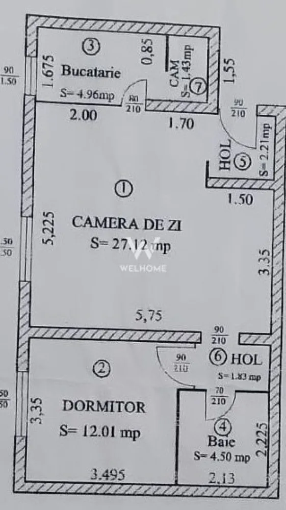 Apartament 2 camere, 54 mpu, renovat modern, parter inalt, Strand II