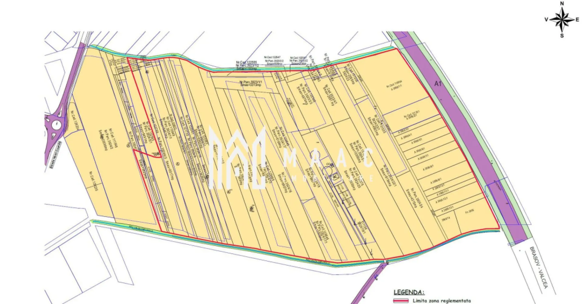 Teren Intravilan | 10.000 MP | Sibiu | Investitie - MAAC IMOBILIARE va propune spre vanzare un teren intravilan cu destinatie industriala, in suprafata de totala 20.000 mp amplasat in proximitatea centurii ocolitoare a Sibiului. Terenul dispune de urmatoarele caracteristici: - front stradal de 38 ml - POT 70% - CUT 2,4% Utilitatile sunt pozitionate in zona (vis a vis de teren apa si gaz, curent ). Pe acest teren exista posibilitatea de a construi hale, depozitare, birouri, anexe ETC. Pretul de vanzare al terenului este de 110 euro/mp. Acesta cuprinde intreaga documentatie existenta in acest moment si care se refera la ce poate fi construit pe acest teren. Locatia poate fi vizionata cu o programare telefonica in prealabil. Pentru mai multe detalii precizati ca ati vazut anuntul cu ID: CP1470459 }}