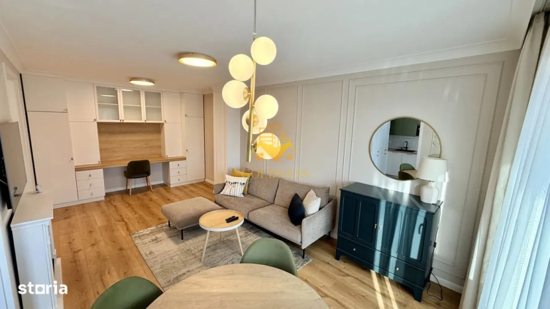 2 camere, premium, AC, garaj, bloc nou, Plopilor zona parcul Rozelor - GOLDNESS Imobiliare vă propune spre închiriere un apartament cu 2 camere open space, complet mobilat și utilat, la etajul 8 într-un imobil de etaje 10, în cartierul Plopilor.

 Apartamentul este compartimentat astfel:
 - dormitor cu pat matrimonial, dulap pentru haine, noptiere, TV
 - living cu bucatarie open-space bucătăria complet utilată, canapea extensibla, loc de servit masa, 
 - baie cu cada, calorifer port prosop inox și dulap pentru depozitare.
- terasa de 12 mp.
Ansamblul detine cea mai mare gradina privata din oras (10.000 mp), privelistea oferind relaxarea necesara fiind departe de zgomotul strazii principale.
Se află în apropierea stațiilor de transport în comun, magazine, restaurante, spații verzi, farmacii, etc. 

Dacă sunteți interesați de acest apartament și doriți să îl vizionați, dar și pentru alte oferte sau detalii nu ezitați să ne contactați telefonic sau prin e-mail - goldnessimobiliare@gmail.com. Vă stăm la dispoziție!