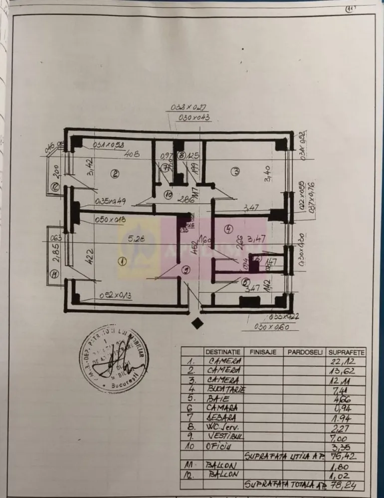 Apartament 3 camere Decebal stradal
