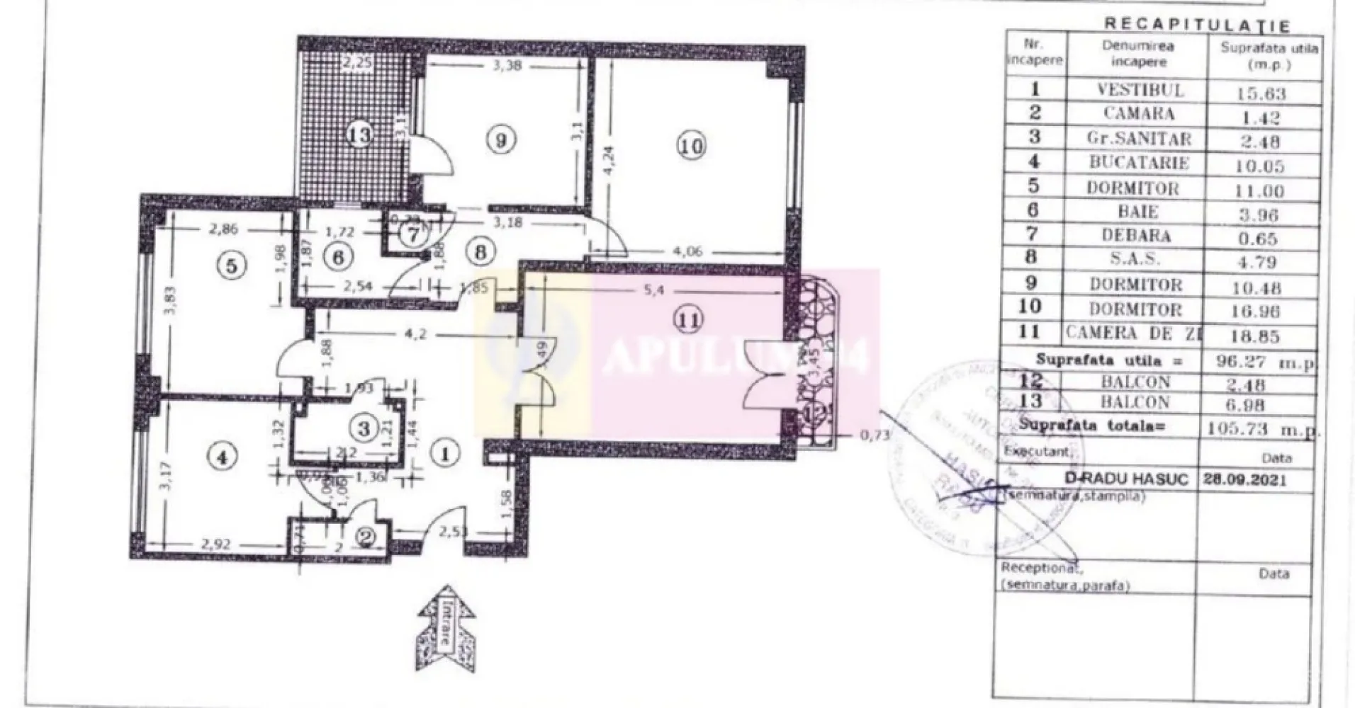 Vanzare apartament 4 camere Piata Unirii fantani, metrou