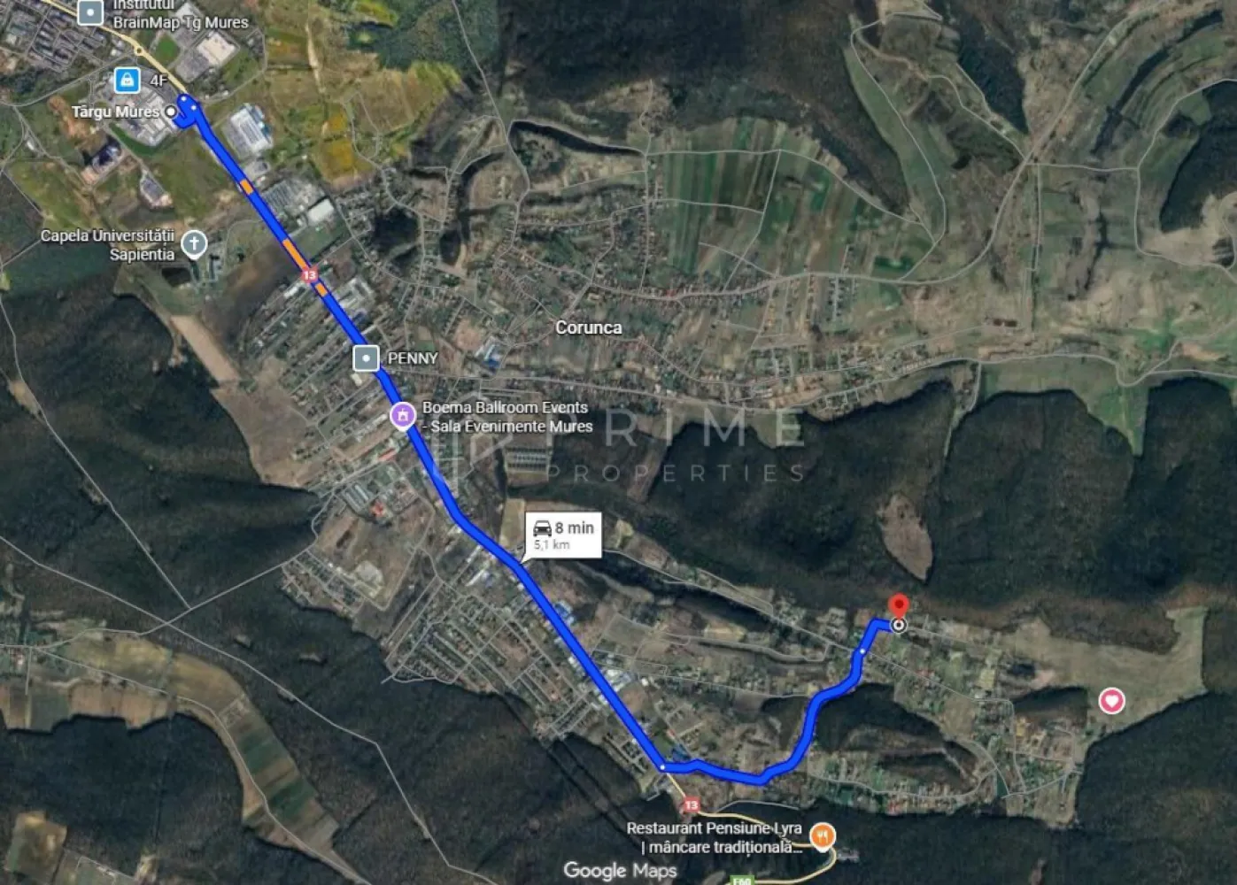 Teren 2.000 mp Corunca – vedere panoramică, lângă pădure, 70 €/mp - Teren intravilan 2.000 mp de vânzare – Corunca, str. Banatului
Locație excelentă, vedere panoramică, ideal pentru casă sau investiție

Vă propunem spre vânzare un teren intravilan de 2.000 mp, situat în Corunca, pe strada Banatului, într-o zonă liniștită și foarte apreciată, cu acces rapid spre Târgu Mureș și cu panoramă superbă către natură. Terenul este amplasat lângă pădure, oferind un cadru perfect pentru o locuință modernă sau un proiect rezidențial.

 Suprafață totală: 2.000 mp
 Front stradal: 16.5 m
 Formă: rectangulară – ideală pentru proiecte de construcție
 Utilități: în imediata apropiere (apă, gaz, curent, canalizare)
 Vecinătate: lângă pădure, zonă cu aer curat și liniște
 Acte la zi, CF.

Preț: 70 €/mp

Avantaje competitive:
Poziție excelentă, într-o zonă în continuă dezvoltare
Vedere panoramică – ideal pentru o casă modernă cu etaj / terasă
Teren drept, ușor de parcelat sau de construit
Acces facil la utilități
Perfect pentru locuință individuală, duplex sau investiție imobiliară

Potrivit pentru:
Construcție casă premium cu priveliște
Proiect rezidențial cu 1–2 unități
Investitori care caută teren într-o zonă foarte căutată

📞 Pentru detalii suplimentare sau vizionare, vă invităm să ne contactați: 0732336104
Pentru clienții cumpărători, comisionul este 0%.
La Prime Properties, fiecare tranzacție înseamnă mai mult decât o simplă achiziție – este un proces complet, în care colaborăm cu cei mai buni profesioniști: notari, avocați, designeri, arhitecți, evaluatori, specialiști în certificate energetice, consultanți de credite imobiliare.
Astfel, atunci când alegi o proprietate prin noi, primești la pachet și siguranță, transparență și servicii impecabile pe tot parcursul drumului tău către casa ideală.
Ne dedicăm 100% fiecărui client, iar asta se reflectă în rezultate și în încrederea pe care o primim înapoi prin recomandările lor.
Proprietatea aceasta nu se potrivește exact nevoilor tale?
Lasă-ne să îți găsim alternativa potrivită. Agentul nostru îți va oferi soluții avantajoase și adaptate stilului tău de viață.
📞 Contactează-ne astăzi. Până acum nu am dezamăgit niciun client – și nu vom începe cu tine.