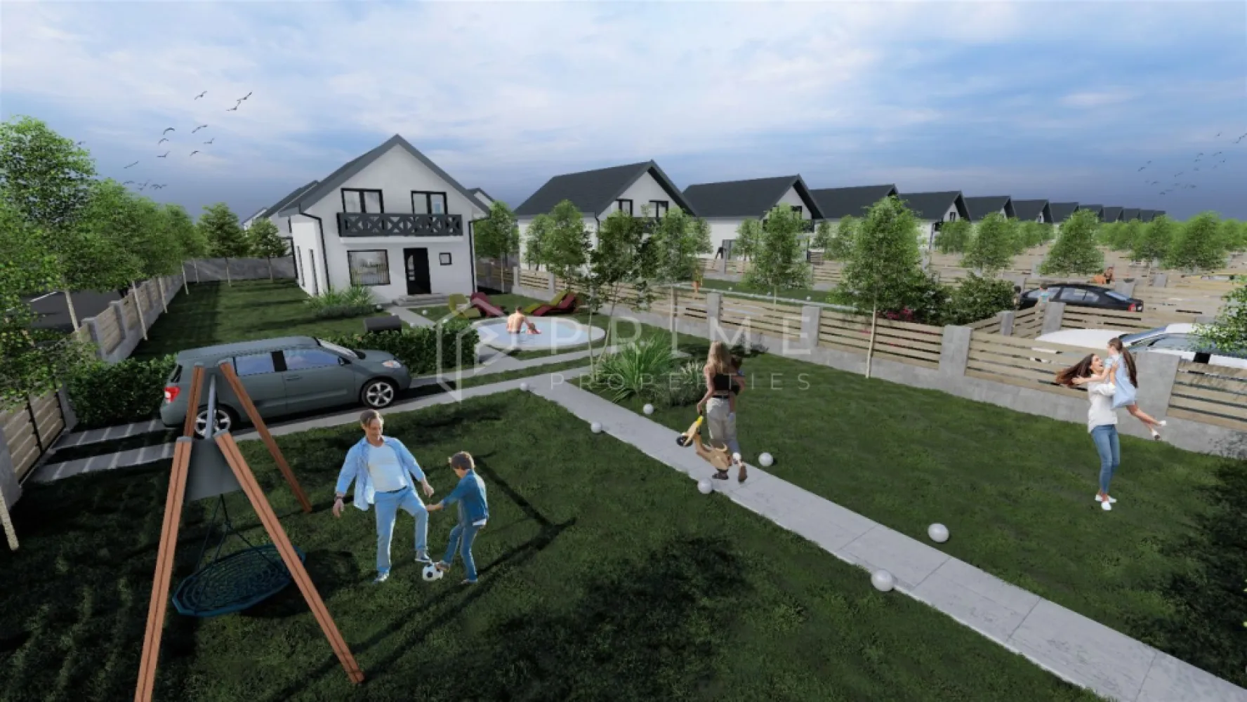 Un cămin sigur și modern pentru familia ta - Casă unifamilială premium – 150 mp + terasă, parcelă 700 mp, Sângeorgiu de Mureș
Cartier rezidențial privat cu facilități exclusive
Vă propunem spre vânzare o locuință unifamilială modernă, situată pe strada Lungă, în Sângeorgiu de Mureș, parte dintr-un cartier rezidențial privat cu doar 26 de case. Proprietatea se remarcă prin finisaje de înaltă calitate, spații generoase și dotări premium, oferind un stil de viață confortabil și sigur pentru întreaga familie.

📍 Preț promoțional: 150.000 € (fără TVA)
📅 Predare: decembrie 2026

Detalii proprietate:
Parcelă generoasă: 700 mp
Suprafață construită: 150 mp + terasă acoperită cu pergolă
Compartimentare parter:
Living generos de 60 mp
Bucătărie + cămară
Baie de serviciu
Casă a scării
Terasă spațioasă în spatele casei

Compartimentare etaj:
3 dormitoare
Hol
Baie mare
Dressing
Balcon

Dotări premium:
Uși și ferestre din lemn stratificat tripan
Pardoseală: parchet stratificat din stejar
Băi finisate cu travertin natural
Tencuieli interioare pe bază de var – zugrăvite în alb, nuanțe naturale
Acoperiș Bramac, izolație exterioară 15 cm, spumă poliuretanică între căpriori

Facilități în cartier:
Drum asfaltat și iluminat public
Conectare completă la utilități (apă, gaz, canalizare)
Barieră automată la intrare
Loc de joacă privat pentru copii
Pistă de alergare de 1 km în jurul cartierului
Piscină privată pentru rezidenți
Saună, cameră de sare, zone de relaxare
Spații comune de grătar și socializare
Restaurante și zone de distracție cu bucătărie deschisă

Avantaje locație:
Poziționare sudică – lumină naturală pe tot parcursul zilei
Mediu liniștit, aer curat, aproape de natură
Priveliște panoramică la răsărit și apus
La 100 m: viitor parc de distracții public (proiect Primăria Sângeorgiu)
Acces rapid către Târgu Mureș: Spitalul Nou și Spitalul de Arși la doar 10 minute

Alegerea perfectă pentru:
Familii care își doresc confort, siguranță și acces la facilități moderne
Persoane active care apreciază sportul, natura și comunitățile private
Cei care caută o investiție sigură într-un cartier exclusivist aflat în plină dezvoltare
👉 Mută-te ACASĂ!
Profită de prețul promoțional și rezervă-ți locuința într-un cartier unde confortul, siguranța și stilul de viață premium se întâlnesc.
Pentru clienții cumpărători, comisionul este 0%.
La Prime Properties, fiecare tranzacție înseamnă mai mult decât o simplă achiziție – este un proces complet, în care colaborăm cu cei mai buni profesioniști: notari, avocați, designeri, arhitecți, evaluatori, specialiști în certificate energetice, consultanți de credite imobiliare.
Astfel, atunci când alegi o proprietate prin noi, primești la pachet și siguranță, transparență și servicii impecabile pe tot parcursul drumului tău către casa ideală.
Proprietatea aceasta nu se potrivește exact nevoilor tale?
Lasă-ne să îți găsim alternativa potrivită. 
📞 Contactează-ne astăzi. Până acum nu am dezamăgit niciun client – și nu vom începe cu tine.