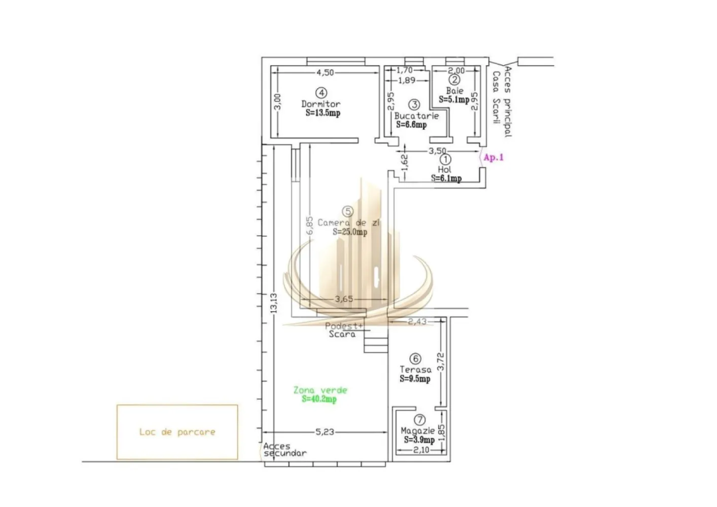 Ap 2 Cam, Curte Proprie | Dumbrăvița – Zona Hornbach | Investitie - Grand Mobilis Imobiliare vă propune spre vânzare un apartament deosebit cu 2 camere, situat în Dumbrăvița, în zona Hornbach, într-un imobil construit în anul 2015, poziționat într-o zonă liniștită, dar foarte bine conectată cu orașul și principalele puncte de interes.

Proprietatea se remarcă prin poziția excelentă, compartimentarea practică și amenajarea realizată cu bun gust, fiind ideală pentru persoanele care își doresc confort, intimitate și acces rapid către facilitățile importante ale orașului.

👉 Un mare avantaj al proprietății este faptul că dispune de bucătărie închisă, dar și de curte proprie cu zonă verde, un spațiu ideal pentru relaxare, petrecerea timpului în aer liber sau pentru familiile cu copii.

📐 Detalii proprietate:
Suprafață utilă: 56.3 mp
Parter
Bloc construit în 2015
Curte proprie / zonă verde: aproximativ 40 mp
Terasă
Magazie pentru depozitare
1 loc de parcare inclus
🏡 Compartimentare:
Hol de acces
Bucătărie închisă
Living luminos
Dormitor spațios
Baie
Terasă cu acces către curtea proprie

✔️ Apartamentul se vinde complet utilat și parțial mobilat.

📍 Locație – unul dintre marile avantaje:

Proprietatea beneficiază de o poziție foarte bună, având în imediata apropiere:

supermarketuri și magazine
restaurante și cafenele
mijloace de transport în comun
British School
școli, grădinițe și after-school
acces facil către principalele artere ale orașului și către Timișoara

👉 Zonă liniștită, ideală pentru familii, dar și foarte apreciată pentru investiții.

💼 Ideal pentru:

✔️ O familie care își dorește confort, liniște și proximitate față de școli și grădinițe
✔️ Un cuplu care caută o locuință modernă cu curte proprie
✔️ Investiție excelentă, datorită randamentului ridicat de închiriere din zonă și poziției foarte bune

💰 Preț: 144.900 Euro – negociabil

📞 Pentru mai multe informații și programarea unei vizionări, echipa Grand Mobilis Imobiliare vă stă la dispoziție!
ID Intern: CP3088339